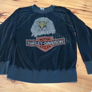 MadeWorn Black and Orange Harley-Davidson Hoodie